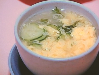 【きょうの料理】きゅうりと卵のスープのレシピ・小林カツ代