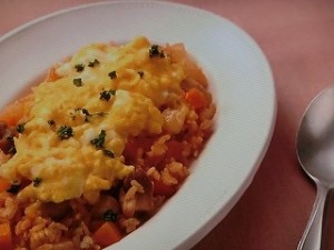 根菜の炊きオムライス