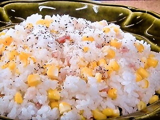 【PON！今すぐマネシピ！ちなみ（千波）にヘルシー～！】とうもろこしの炊き込みご飯のレシピ・浜内千波