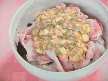 【上沼恵美子のおしゃべりクッキング】夏野菜の豚丼のレシピ・中山エミリ・岡本健二