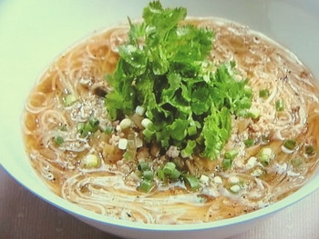 【上沼恵美子のおしゃべりクッキング】ひき肉とザーサイのにゅうめんのレシピ・上沼恵美子・宮崎耕一・織田信成