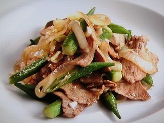 【上沼恵美子のおしゃべりクッキング】オクラと豚肉の炒めもののレシピ・上沼恵美子・安田美沙子・宮崎耕一