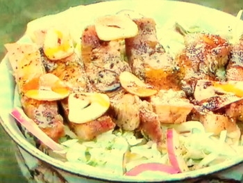 【ZIP！速水もこみちのMOCO''Sキッチン】もこみち流　男のトンテキ丼のレシピ・速水もこみち