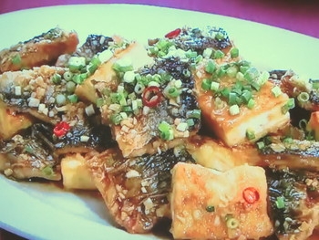 【ノンストップ】サンマと豆腐の中華ネギソースのレシピ・坂本昌行・坂本昌行のOne Dish