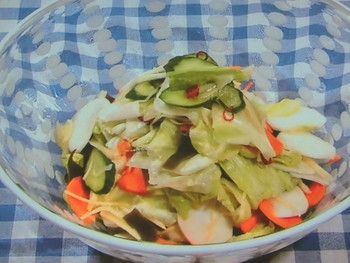 【きょうの料理】野菜の即席漬けのレシピ・栗原はるみ