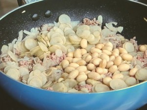 ごぼうと豆のキーマカレー