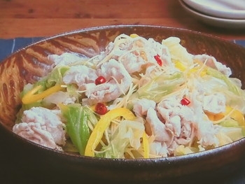 【キューピー３分クッキング】豚しゃぶとキャベツのラーパーツァイ風のレシピ・小林まさみ