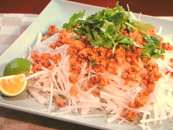 【きょうの料理】大根サラダ鶏ごまみそドレッシングのレシピ・谷島 せい子
