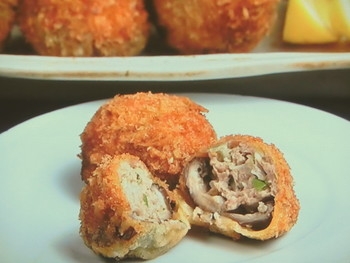 【キューピー３分クッキング】椎茸の肉詰めフライのレシピ・田口成子