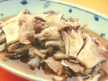 【おかずのクッキング】きのこたっぷり豚しゃぶの煮びたしのレシピ・浜内千波