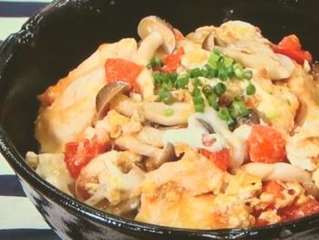 【PON！今すぐマネシピ！ちなみ（千波）にヘルシー～！】洋風親子丼のレシピ・浜内千波