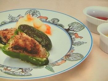 【きょうの料理】ピーマンの肉詰めのレシピ・真崎敏子