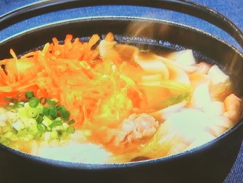 【男子ごはん】和風あんかけ煮込みうどん～エビとニンジンのかき揚げのせのレシピ・国分太一・栗原心平