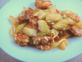 【上沼恵美子のおしゃべりクッキング】鶏とセロリの炒めもののレシピ・上沼恵美子・原田龍二・宮崎耕一