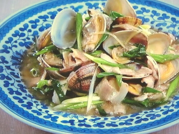 【上沼恵美子のおしゃべりクッキング】あさりと豚肉のねぎ風味のレシピ・上沼恵美子・原田龍二・宮崎耕一