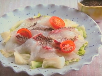 【上沼恵美子のおしゃべりクッキング】鯛のサラダ　磯風味のレシピ・上沼恵美子・岡本健二・東尾理子・石田純一