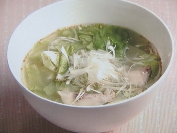 【上沼恵美子のおしゃべりクッキング】いさきとレタスのスープのレシピ・上沼恵美子・中山エミリ・宮崎耕一