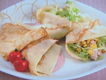 【上沼恵美子のおしゃべりクッキング】サラダ・クレープのレシピ・上沼恵美子・前川泰之・若林知人