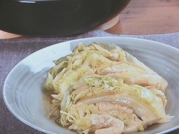 【キューピー３分クッキング】キャベツと鶏肉のしょうが蒸し煮のレシピ・藤井恵