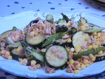 【キューピー３分クッキング】夏野菜とツナのマヨソテーのレシピ・藤井恵