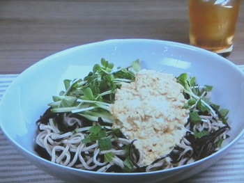 【キューピー３分クッキング】ひじきと大豆のぶっかけそばのレシピ・藤井恵