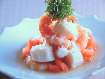 【上沼恵美子のおしゃべりクッキング】ほたてと海老のニンニク酢のレシピ・上沼恵美子・宮崎耕一・田山涼成