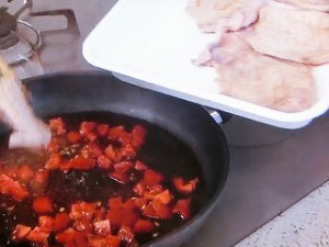 豚肉のトマト生姜焼き