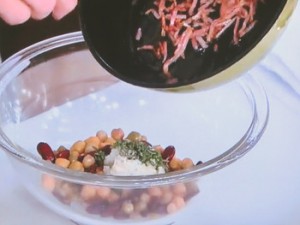 ミント風味の豆サラダ