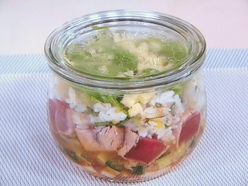【きょうの料理】まぐろのとろろずしサラダのレシピ・島田まき