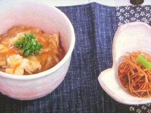 きんぴらごぼうの玉子とじ丼