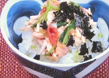 【ノンストップ】ほぐしアジと長イモの梅干し丼のレシピ・笹岡隆次・行列シェフのまかない・家ごはん