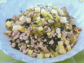 【きょうの料理ビギナーズ】豚ひき肉の高菜炒めのレシピ・大庭英子