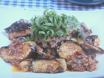 【キューピー３分クッキング】なすと牛肉の梅肉炒めのレシピ・藤井恵