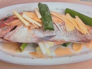 白身魚の中華蒸し