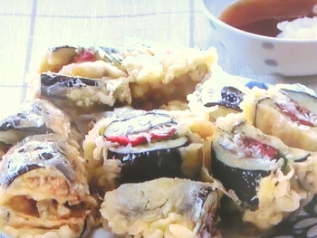 【おかずのクッキング】茄子と鯵のはさみ揚げのレシピ・土井善晴