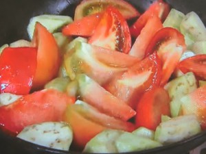 なすの冷製トマト煮