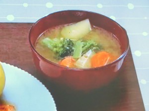 三種の野菜の味噌汁