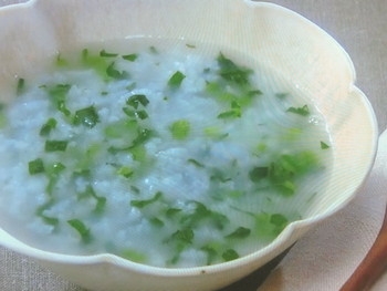 【きょうの料理ビギナーズ】青菜がゆのレシピ・大庭英子