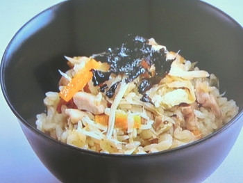 【上沼恵美子のおしゃべりクッキング】鶏とごぼうの炊き込みごはんのレシピ・上沼恵美子・岡本健二・ＩＭＡＬＵ