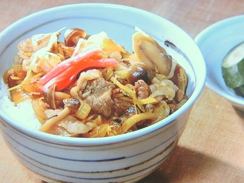 【きょうの料理】きのこたっぷり牛丼のレシピ・土井善晴