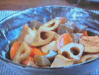【キューピー３分クッキング】厚揚げ、ちくわ、根菜の煮もののレシピ・田口成子