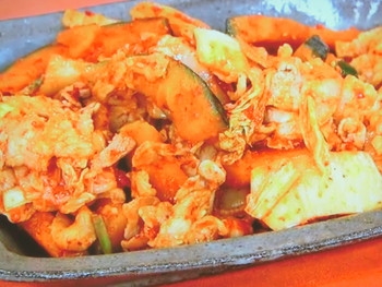 【あさイチ】かぼちゃと豚肉のキムチ炒めのレシピ・小林まさみ・小林まさる・解決！ごはん