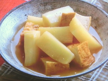 【きょうの料理ビギナーズ】厚揚げと長芋のみそ煮のレシピ・大庭英子