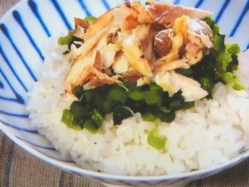 【男子ごはん】塩サバと野沢菜のせごはんのレシピ・国分太一・栗原心平