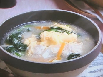 【キューピー３分クッキング】ほうれん草と鶏だんごのおかずスープのレシピ・小林まさみ