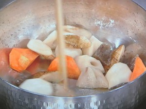 大豆と根菜のうま煮