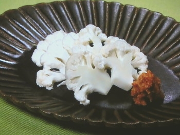 【きょうの料理】カリフラワーがのごまみそ添えのレシピ・大原 千鶴