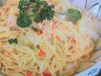 【きょうの料理】フライパン１つで帆立て缶たんパスタのレシピ・平野レミ