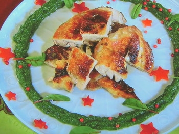 【きょうの料理】クリスマスリースチキンのレシピ・平野レミ