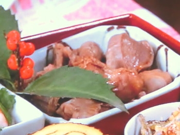 【きょうの料理】砂肝のしょうゆ漬けのレシピ・おせち家族に福きたる！平野レミの早わざレシピ・平野レミ